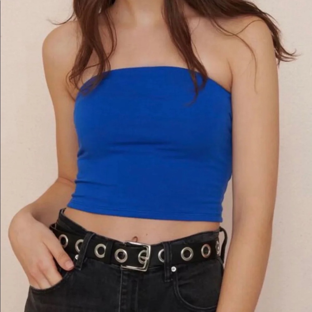 Garage Blue Crop Top / Tube Top